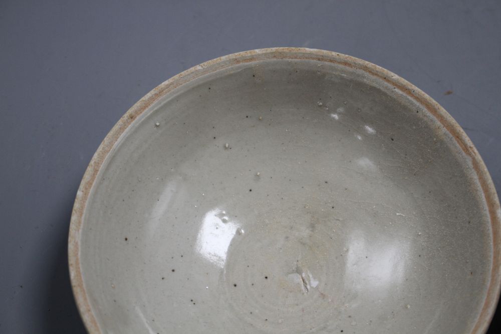 Two Chinese Ding type bowls, Yuan-Ming dynasty, 14.5 and 15cm